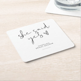 Stijlvol retro zwart-wit Vrijgezellenfeest Kartonnen Onderzetters