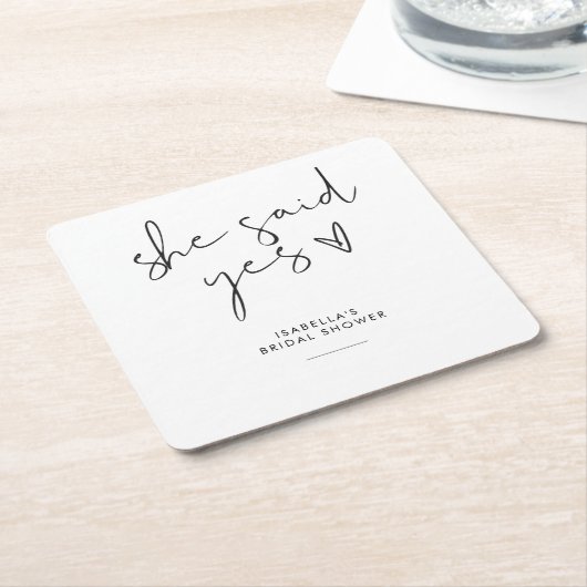 Stijlvol retro zwart-wit Vrijgezellenfeest Kartonnen Onderzetters (Schuin)