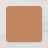 Stijlvol retrobruine suiker QR-code RSVP-respons Informatiekaartje (Achterkant)