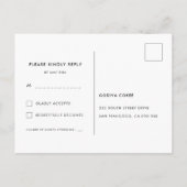 Stijlvol retrobruine suikerbruiloft RSVP Briefkaart (Achterkant)