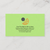 Stijlvol retrokolomblokken Global Consultant Visitekaartje (Achterkant)