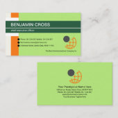 Stijlvol retrokolomblokken Global Consultant Visitekaartje (Voorkant / Achterkant)