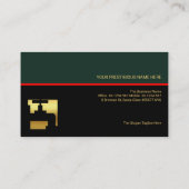 Stijlvol Retrolaag rode lijn stekker Visitekaartje (Achterkant)