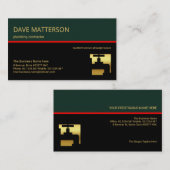 Stijlvol Retrolaag rode lijn stekker Visitekaartje (Voorkant / Achterkant)