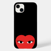 Stijlvol Rode Kute Heart met ogen Case-Mate iPhone Case (Achterkant)