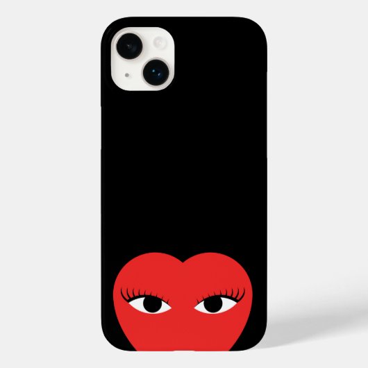 Stijlvol Rode Kute Heart met ogen Case-Mate iPhone Case (Achterkant)