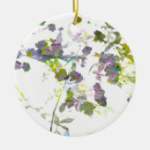 Stijlvol romantisch bloemontwerp voor waterkleurig keramisch ornament (Voorkant)