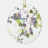 Stijlvol romantisch bloemontwerp voor waterkleurig keramisch ornament (Links)