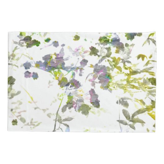 Stijlvol romantisch bloemontwerp voor waterkleurig kussensloop (Achterkant-Links)