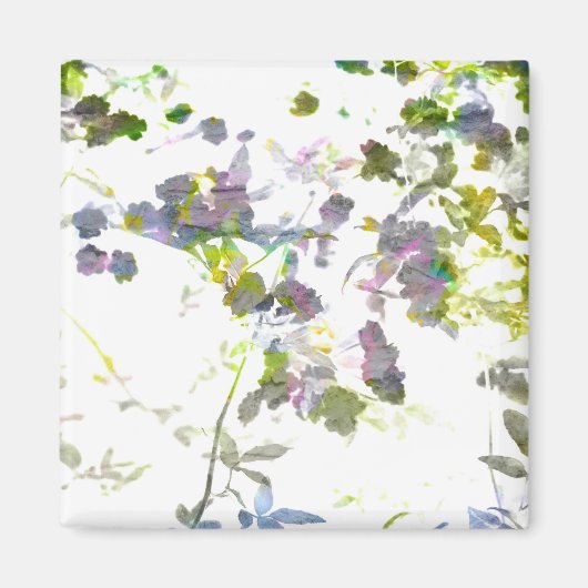 Stijlvol romantisch bloemontwerp voor waterkleurig magneet (Voorkant)