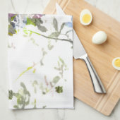 Stijlvol romantisch bloemontwerp voor waterkleurig theedoek (Quarter Fold)