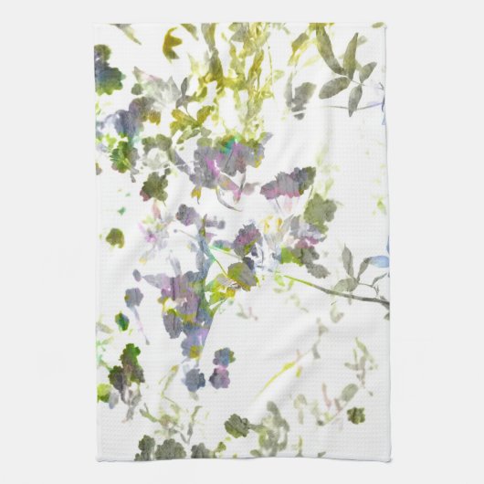 Stijlvol romantisch bloemontwerp voor waterkleurig theedoek (Verticaal)