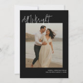 Stijlvol romantisch paar Winterfestiviteiten Feestdagenkaart (Voorkant)