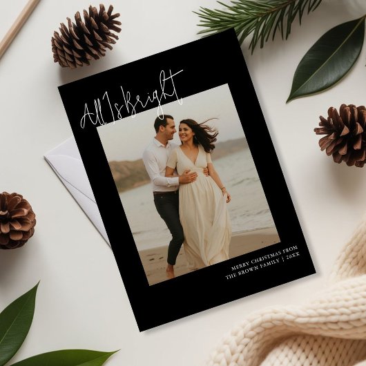 Stijlvol romantisch paar Winterfestiviteiten Feestdagenkaart