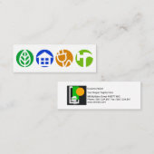 Stijlvol Rond Algemeen Bouw Placard Signaal Mini Visitekaartje (Voorkant / Achterkant)