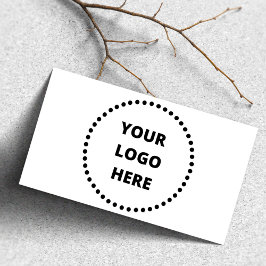 Stijlvol Rond Stippenframe voor je eigen logo Rubberstempel