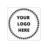 Stijlvol rond stippenframe voor uw aangepaste logo rubberstempel (Afrduk)