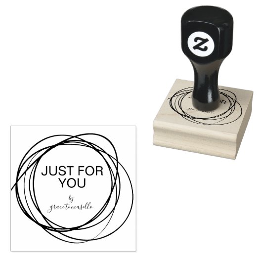 Stijlvol, ronde geschrift, alleen voor u persoonli rubberstempel (Gestempeld)