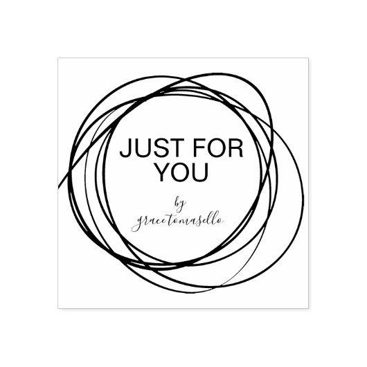 Stijlvol, ronde geschrift, alleen voor u persoonli rubberstempel (Afrduk)