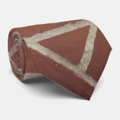 Stijlvol rood baksteenmuurpatroonontwerp stropdas (Opgerold)