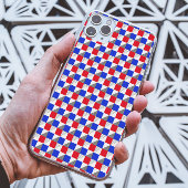 Stijlvol rood Blauw zwart-wit abstract patroon Case-Mate iPhone Case