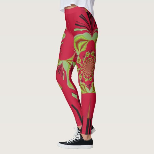 Stijlvol rood citroenvormig vormig mode model leggings (Links)