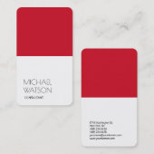 Stijlvol rood, eenvoudig wit, Trendy consultant Visitekaartje (Voorkant / Achterkant)