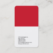 Stijlvol rood, eenvoudig wit, Trendy consultant Visitekaartje (Achterkant)
