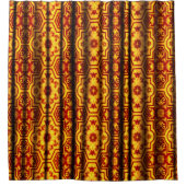 Stijlvol rood en geel douchegordijn (Voorkant)