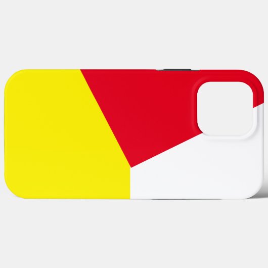  stijlvol rood en geel kleurenblok Case-Mate iPhone case (Achterkant (horizontaal))
