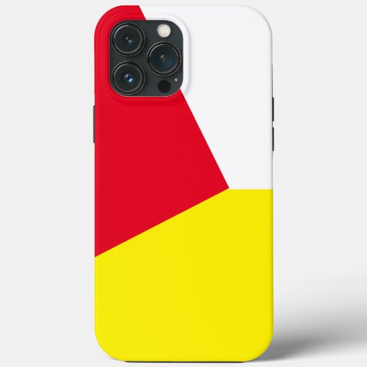  stijlvol rood en geel kleurenblok Case-Mate iPhone case (Achterkant)