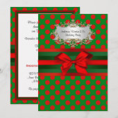 Stijlvol rood en groen gepolijt met kerstmis kaart (Voorkant / Achterkant)