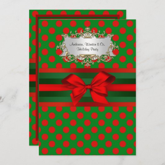 Stijlvol rood en groen gepolijt met kerstmis kaart (Voorkant / Achterkant)