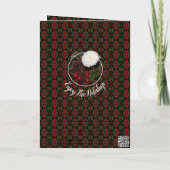 Stijlvol rood en groen patroon feestdagen kaart (Achterkant)