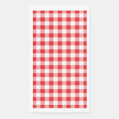 Stijlvol rood en wit geruit gastenpapier servet (Voorkant)
