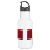 Stijlvol rood en wit waterfles  (Achterkant)