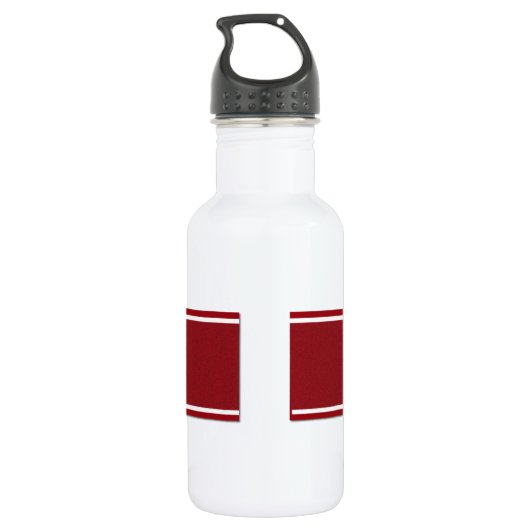 Stijlvol rood en wit waterfles  (Achterkant)
