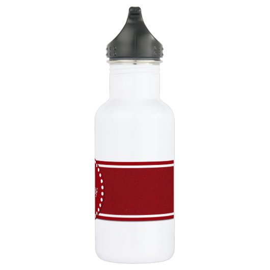 Stijlvol rood en wit waterfles  (Rechts)