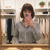 Stijlvol Rood- en witpo-punten Kassypatroon Case-Mate iPhone Case