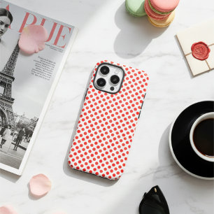 Stijlvol Rood- en witpo-punten Kassypatroon iPhone 16 Pro Max Hoesje