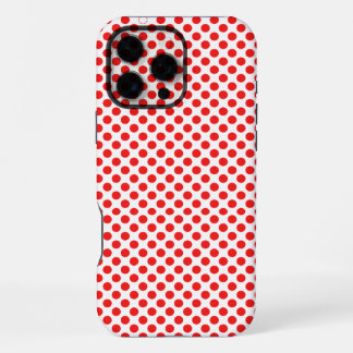 Stijlvol Rood- en witpo-punten Kassypatroon iPhone 16 Pro Max Hoesje