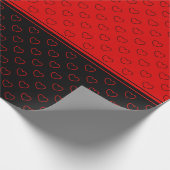 Stijlvol rood- en zwart-witpatroon cadeaupapier (Hoek)