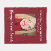 Stijlvol rood foto gedenkteken eerbetoon fleece deken (Voorkant (Horizontaal))