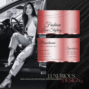 Stijlvol rood glamoureus met Monogram Professional Visitekaartje
