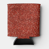 Stijlvol rood glitter blikjeskoeler (Voorkant)