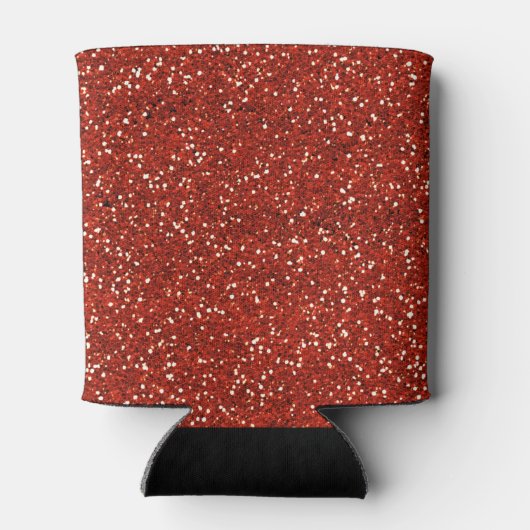 Stijlvol rood glitter blikjeskoeler (Achterkant)