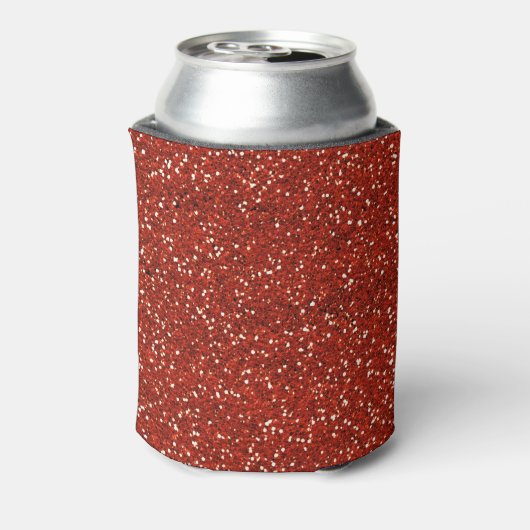 Stijlvol rood glitter blikjeskoeler (Blikje Achterkant)