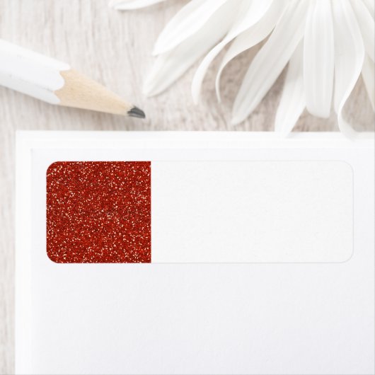 Stijlvol rood glitter etiket (Insitu)