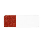 Stijlvol rood glitter etiket (Voorkant)