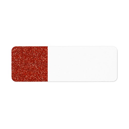 Stijlvol rood glitter etiket (Voorkant)